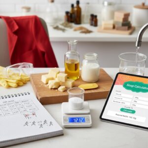 حساب الصودا الكاوية للصابون الصلب (لعبة الكراسي الكيميائية!)